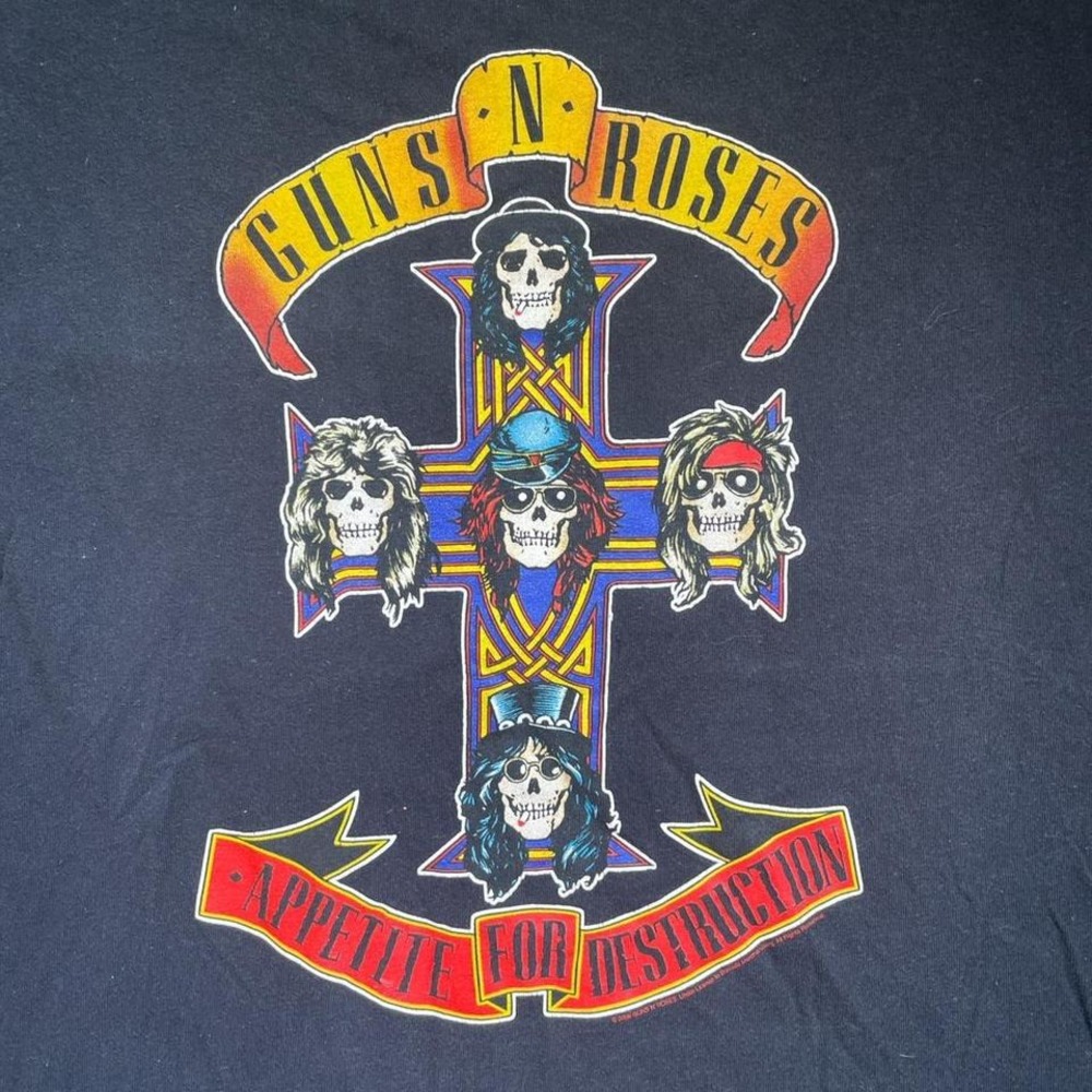 Black Guns N' Roses‎ Appetite For Destruction Tee - Picture 2 of 3